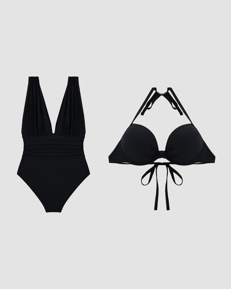Lumira Boutique | Karina Maillot de bain sculptant V avec effet ventre plat