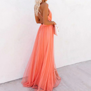 Lumira Boutique | Robe Maxi Lumière Corail