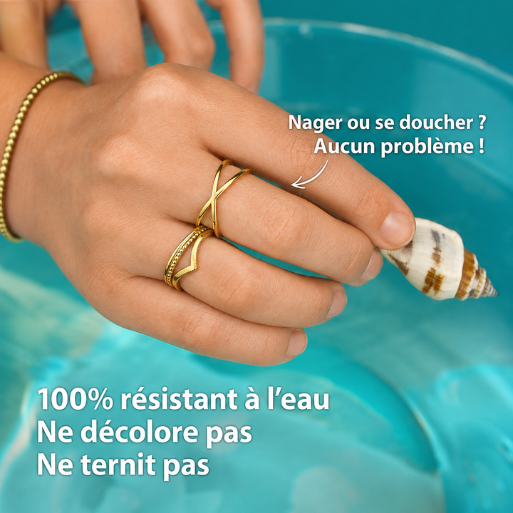 Lumira Boutique | Ensemble de 3 Bagues Bonny Dorées