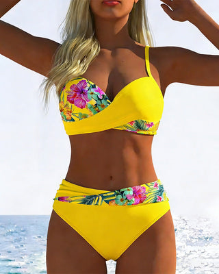 Bikini style bralette avec motif contrasté