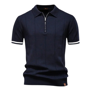 AURELIO™ | Polo à Rayures avec Col Zippé