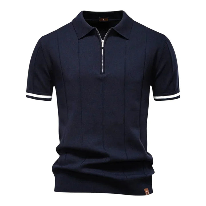 AURELIO™ | Polo à Rayures avec Col Zippé