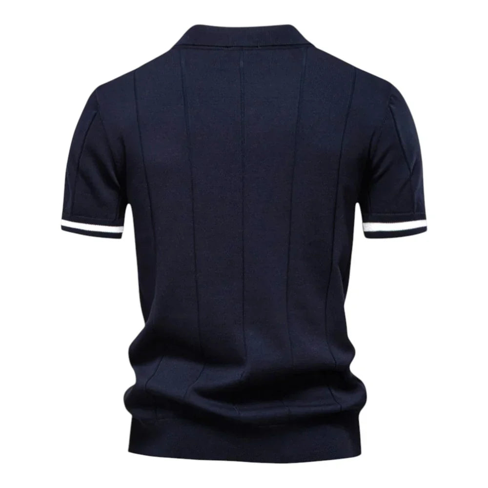 AURELIO™ | Polo à Rayures avec Col Zippé