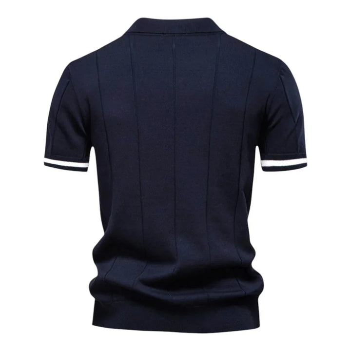 AURELIO™ | Polo à Rayures avec Col Zippé