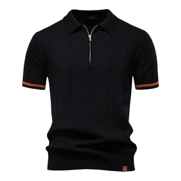 AURELIO™ | Polo à Rayures avec Col Zippé