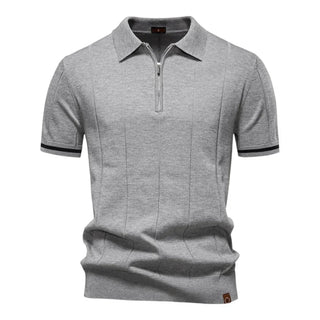 AURELIO™ | Polo à Rayures avec Col Zippé