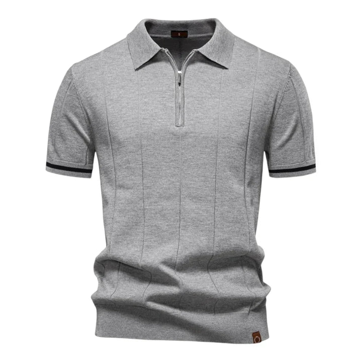 AURELIO™ | Polo à Rayures avec Col Zippé