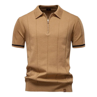 AURELIO™ | Polo à Rayures avec Col Zippé