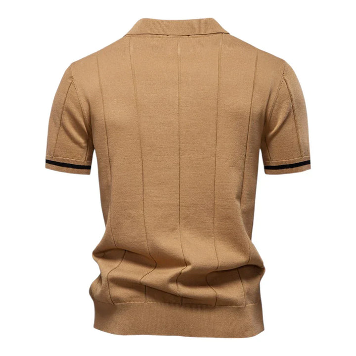 AURELIO™ | Polo à Rayures avec Col Zippé
