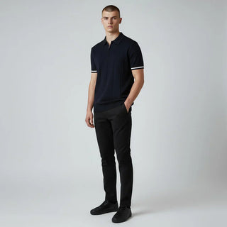 AURELIO™ | Polo à Rayures avec Col Zippé