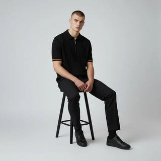 AURELIO™ | Polo à Rayures avec Col Zippé